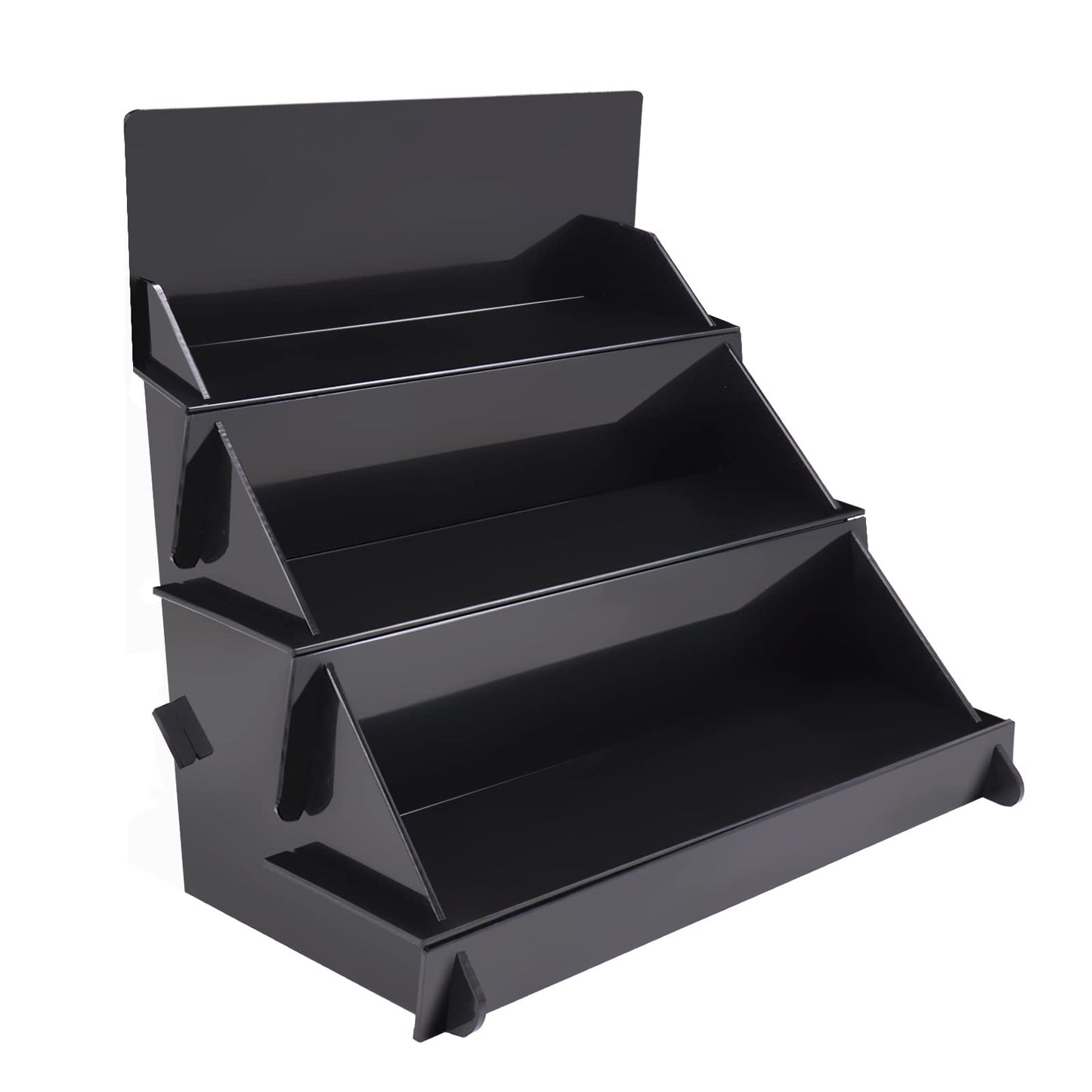 MgcSTEM 18.55"x16"x15" Portable Product Display Stand - Black Table for Craft Shows, Retail, Farmers Markets, Candy, Vendors - Repeatable Assembly/Disassembly Shelf