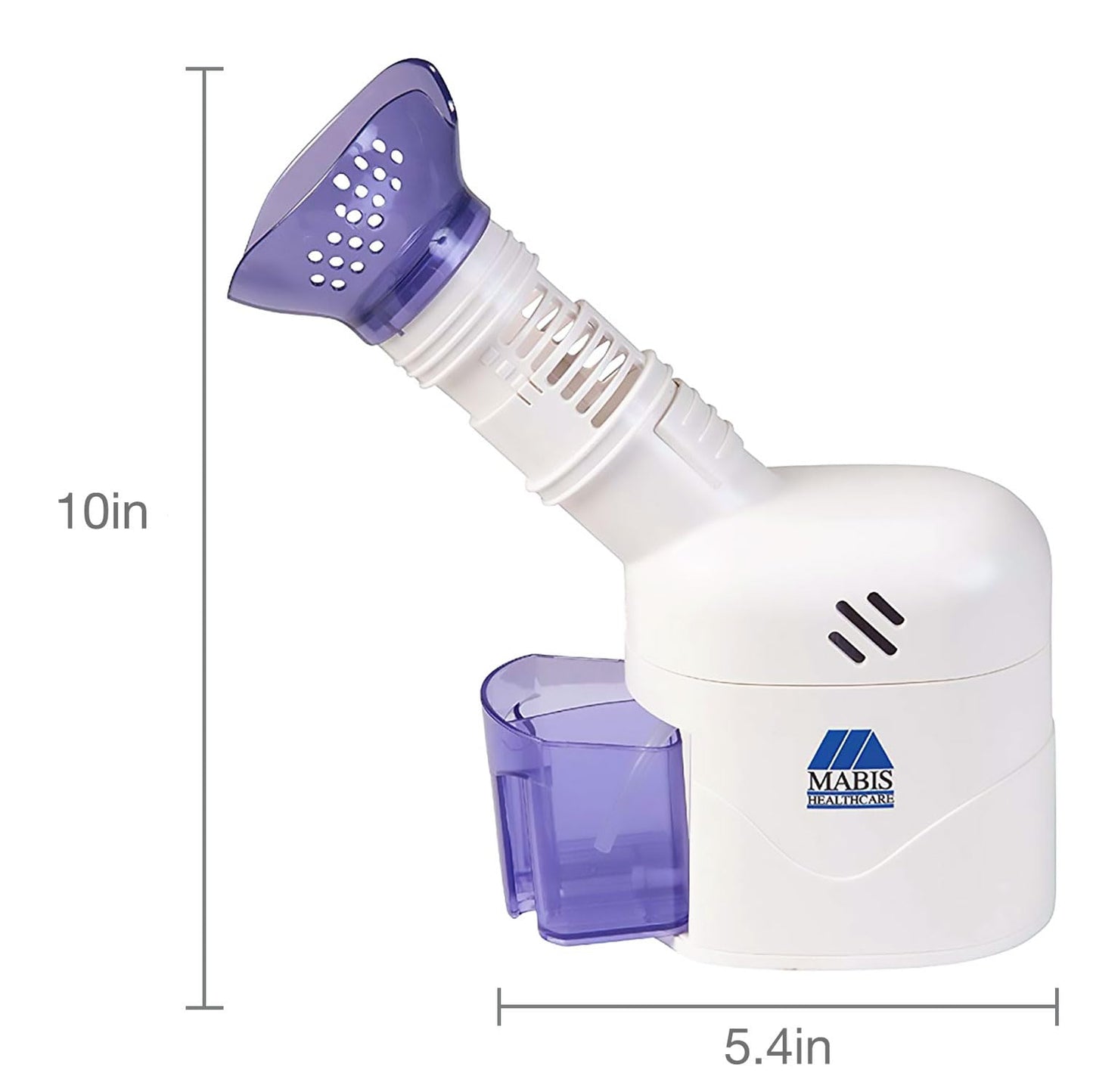 MABIS Facial Steamer, Steam Inhaler, Vaporizer or Vocal Steamer with Aromatherapy Diffuser and Soft Face Mask for Personal and Facial Steaming, 25mL