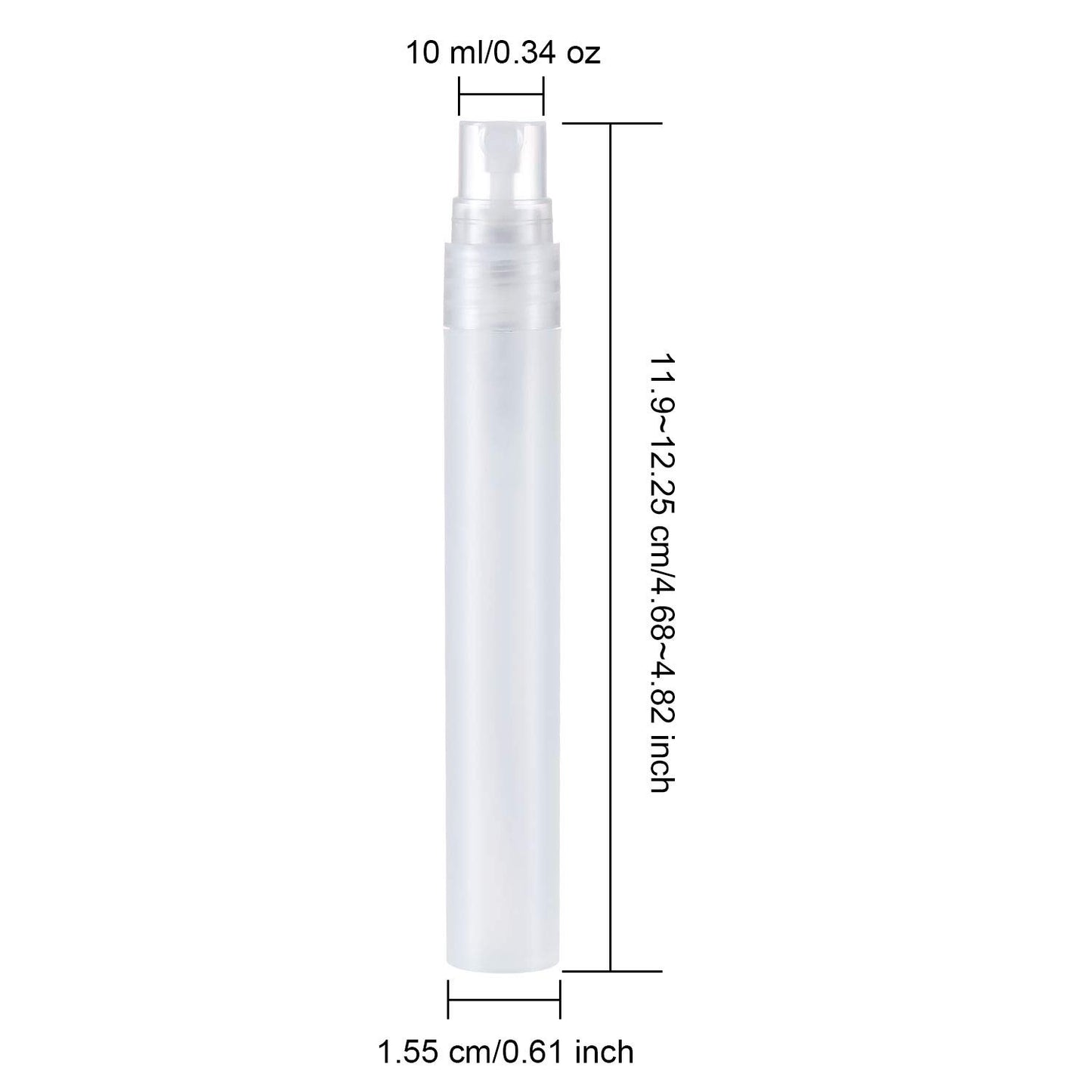 Patelai 60 Pieces 10 ml Plastic Spray Bottles Empty Fine Mist Sprayer Bottles for Travel Essential Oils Perfume Supplies(Clear)