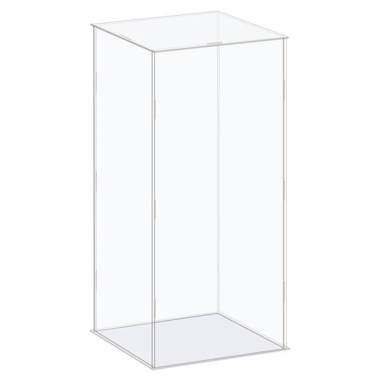 MECCANIXITY Acrylic Display Case Box Clear Dustproof Protection Showcase 6.3x6.3x14.1 Inch for Collectibles Display