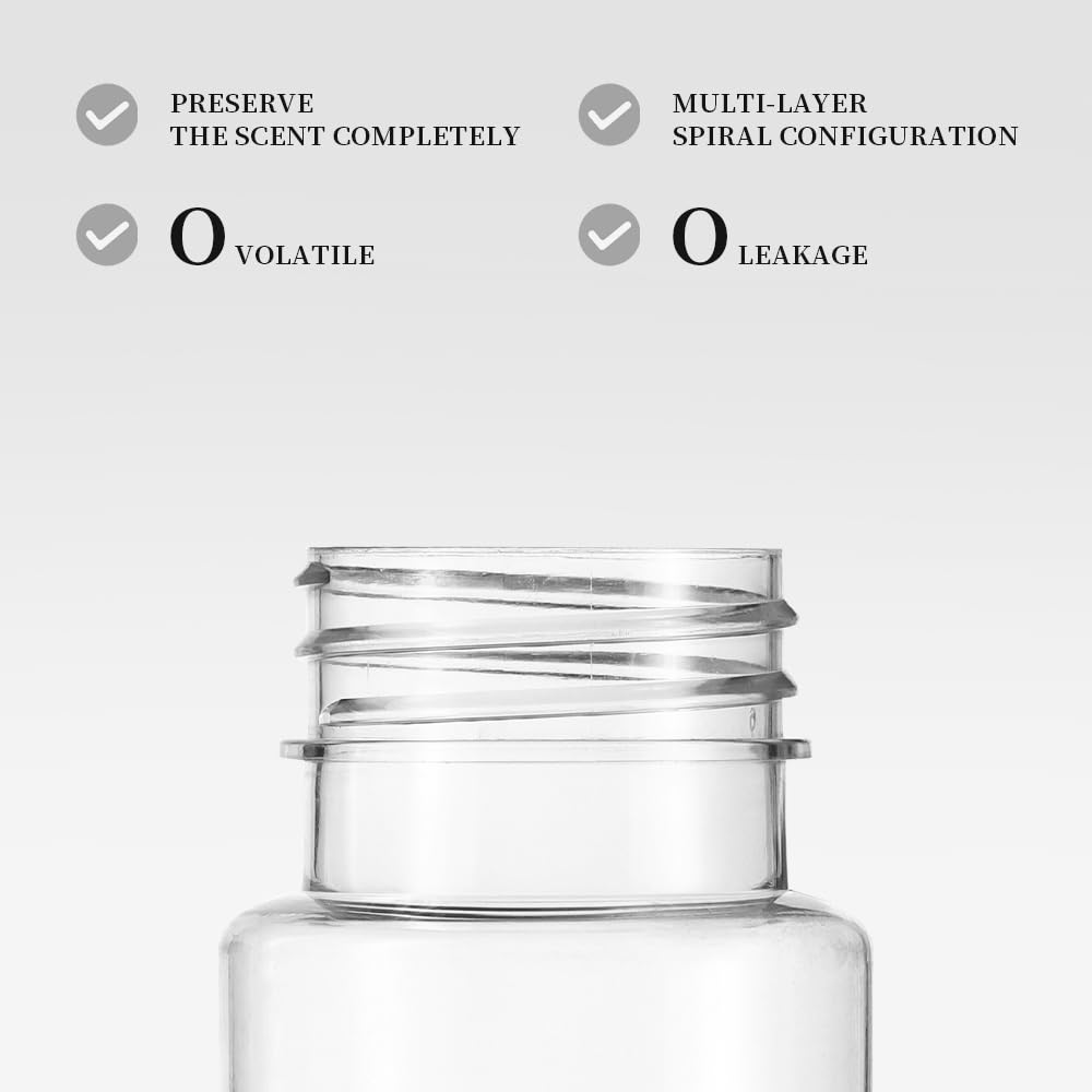 DIOHIO Atomizer Perfume Spray Bottle Refillable - 5ml Glass Inner Bottle with Premium Leather Case, Portable Travel Sprayer for Fragrance Lovers (Black-Grey)