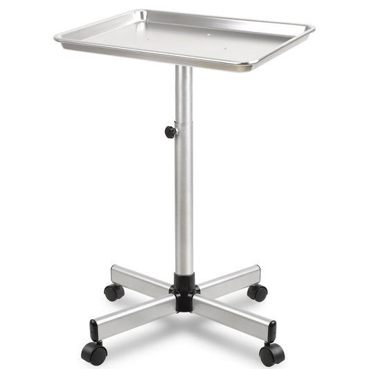 Salon Tray, Salon Color Tray with Adjustable Height, Metal Feet Tray on Wheels, Ideal Use As Tattoo Tray＆Dental Tray