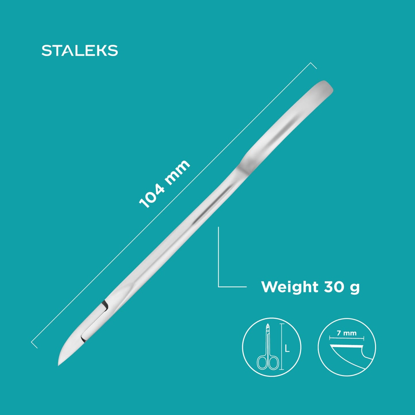 Staleks PODO 20 Podology Scissors-Style Nippers – 7 mm Straight Blades Without Heel – Designed for Corn and Cuticle Work