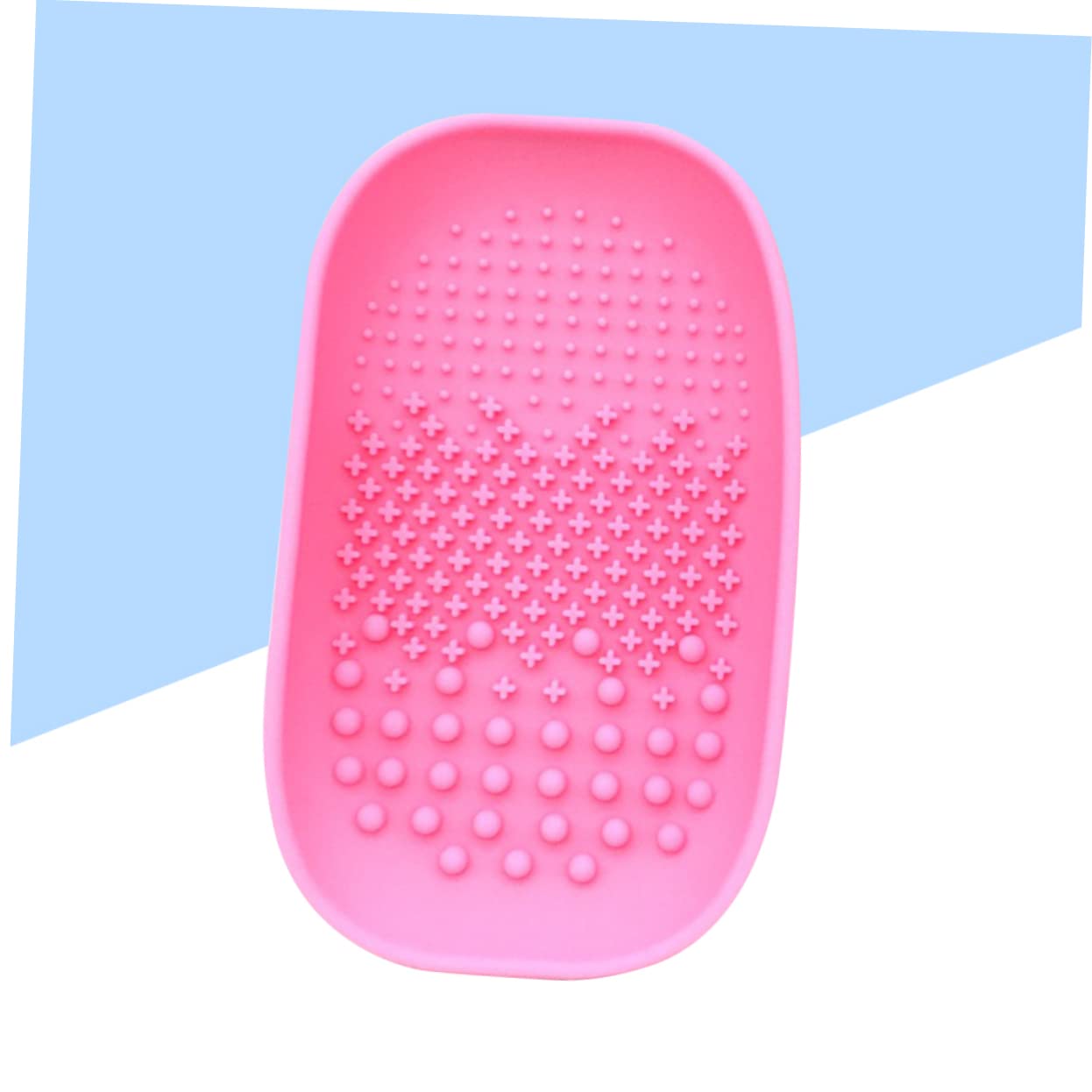 DEARMAMY Silicone Makeup Brush Cleaning Pad Brush Cleaning Plate for Women Handheld Scrubber Board for Easy Washing Water-Fillable Compact Storage 5.98 X 3.54 X 1.18 in