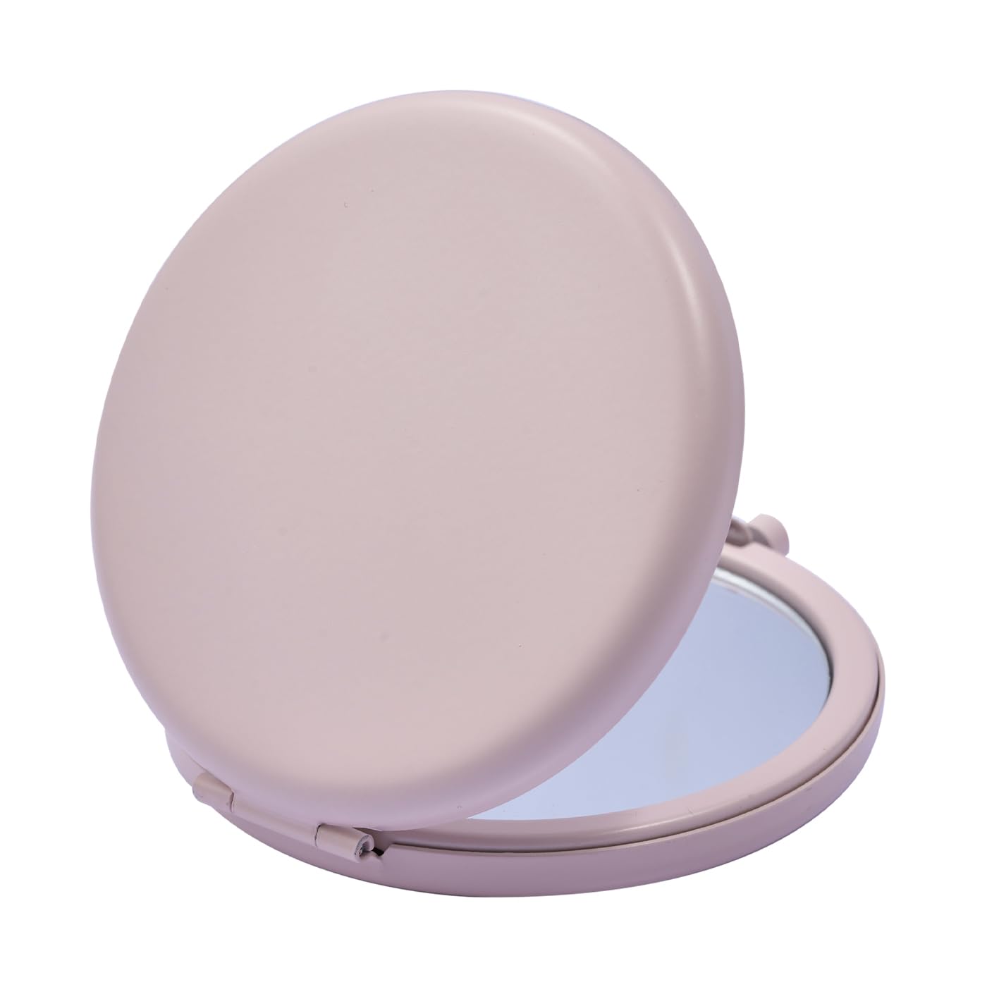 QUSTGO Compact Mirror, Pocket Travel Makeup Mirror for Purse, Metal Round Shell, 2-Sided 1X/2X Magnifying, Portable, Folding, Handheld, Light Salmon,12 Pack