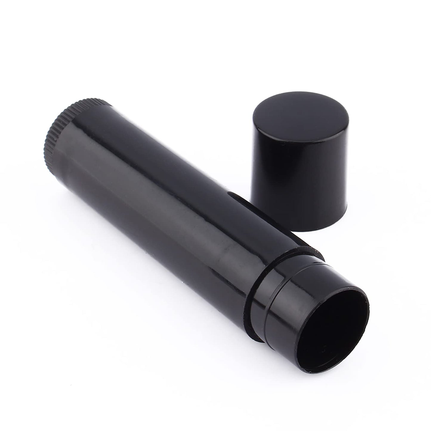 Fayelume 100 PCS Lip Balm Containers, 5ml Chapstick Tubes Empty, Lip Gloss Black, Lip Balm Tubes with Cap for Girls, 62mm* 14mm