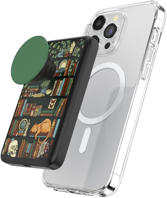 PopSockets PowerPack for MagSafe, Portable Phone Charger, Magnetic Wireless Portable Charger, 5000mAh - Storied Shelves