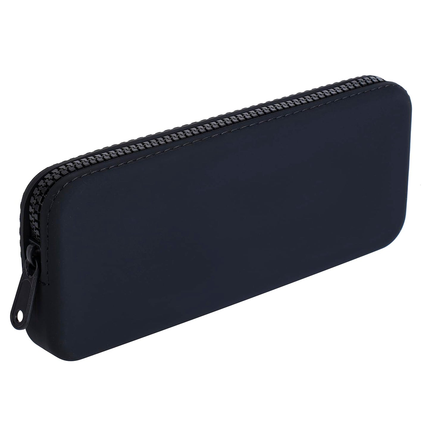 WHHJM Silicone Makeup Brush Holder Travel Makeup Bag Soft Portable Brush Organizer, Large Travel Essentials Makeup Brush Case Zipper Pouch (Black)