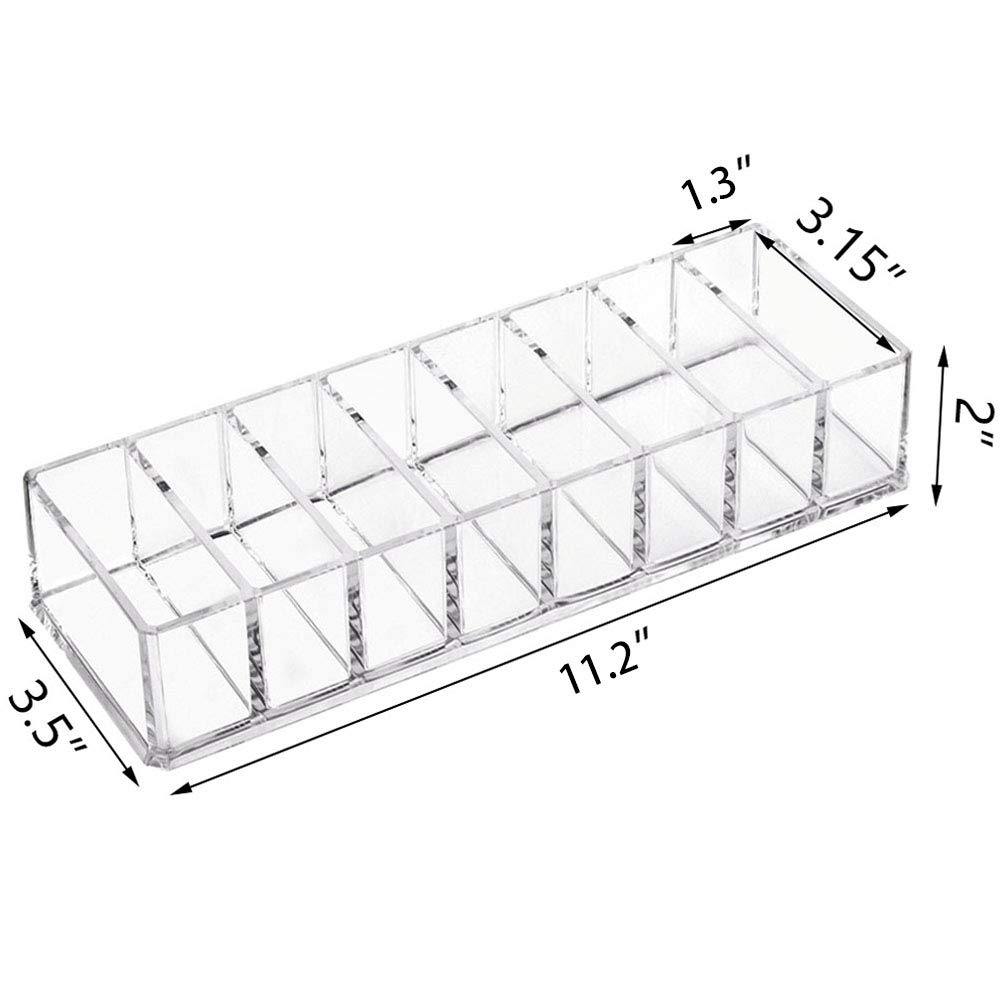 Weiai Clear Acrylic Compact Makeup Organizer Blush Eyeshadow Powder Vanity Holder