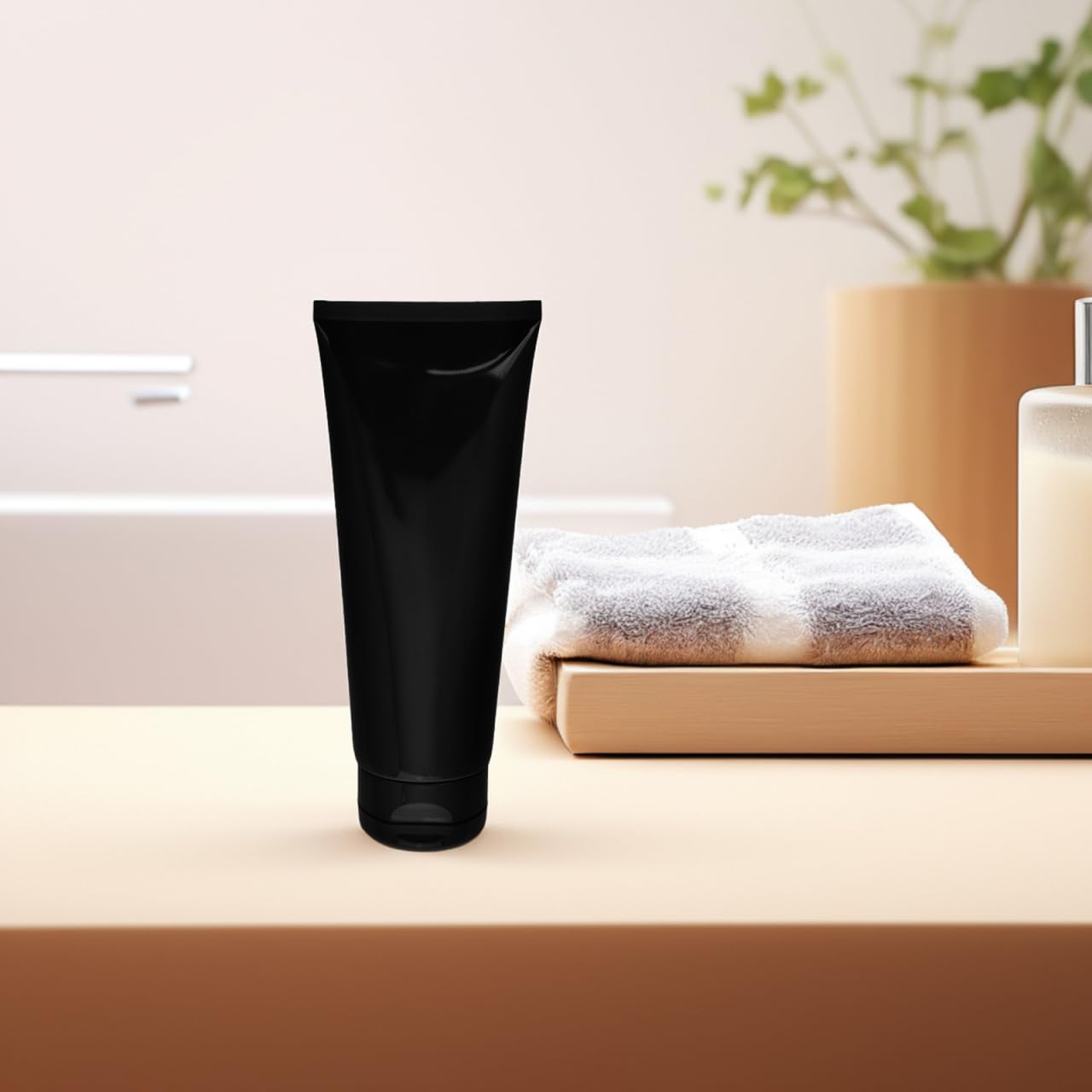 HONMEET Plastic Travel Bottle Cosmetics Containers Empty Toothpaste Tubes Refillable Lotion Bottle Leak Proof, Black