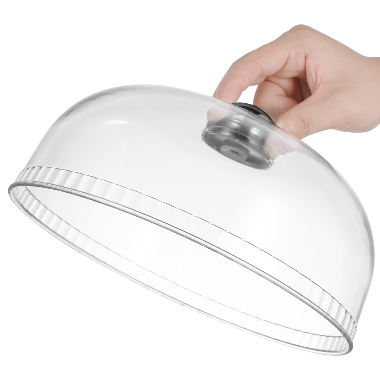 Didiseaon Transparent Food Cover 10.23In Round Plastic Cake Dome Lid for Party Wedding Snack Tray Protective Cover