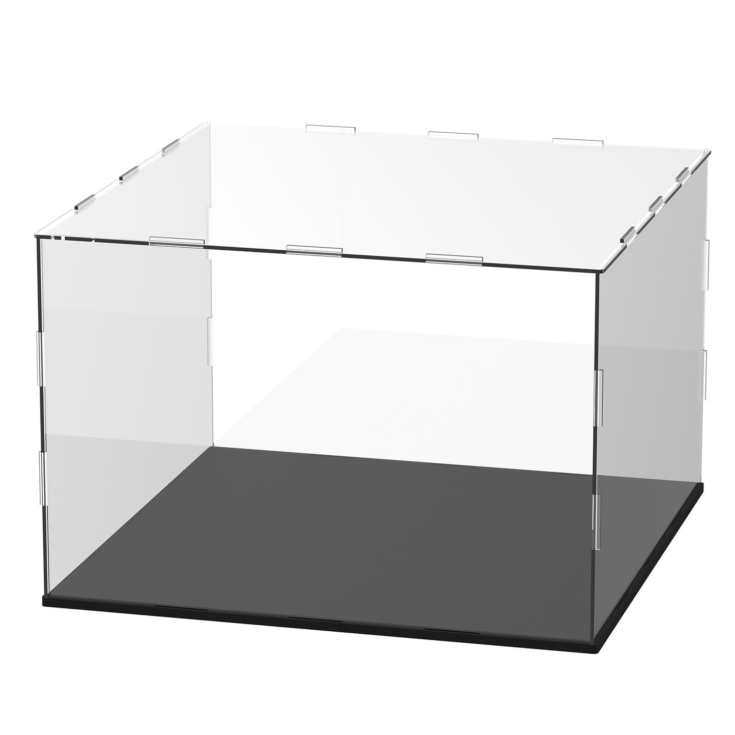 M METERXITY Clear Acrylic Display Case, 12 x 12 x 8 Inch Assemble Clear Acrylic Display Box Dustproof for Action Figures/Model/Statues/Collectibles/Doll/Toys/Home Storage