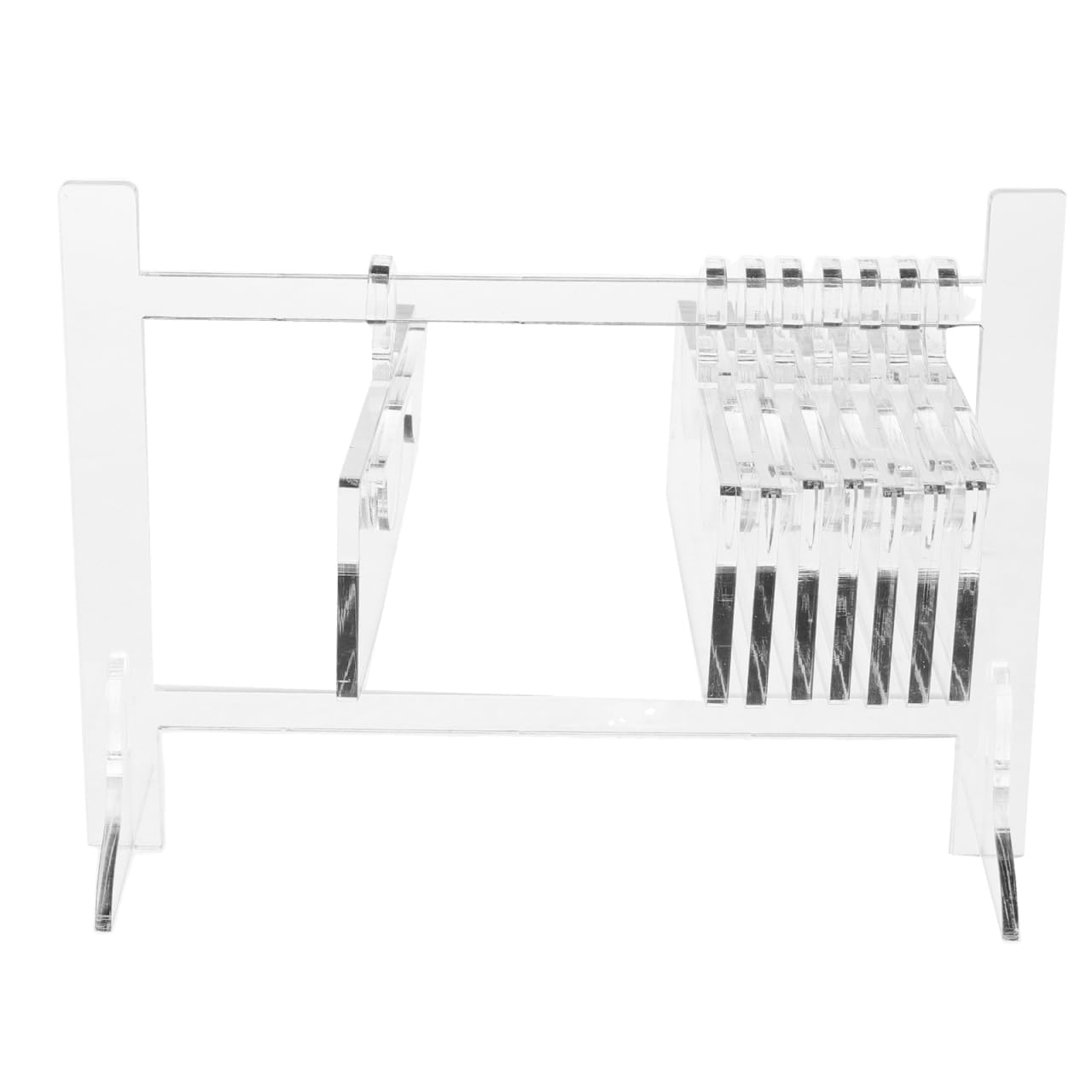 OATIPHO Transparent Acrylic Lash Organizer Rack Eyelash Storage Display Hanger Compact Portable Lash Holder for False and Grafted Lashes Travel Home Use 5.86X4.72X2.32In