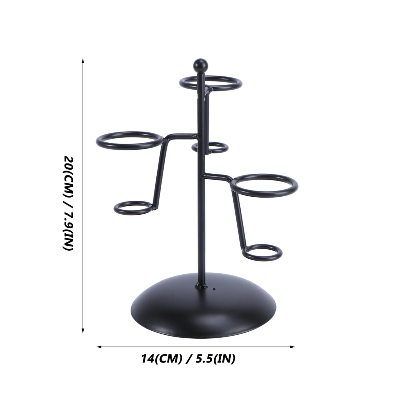 MAGICLULU Ice Cream Cone Holder Stand, 3 Holes Metal Waffle Display Rack, Black Iron Art Countertop Server Counter Station For Party Table, Bakery, Dessert Shop, Cupcake Pop Centerpiece