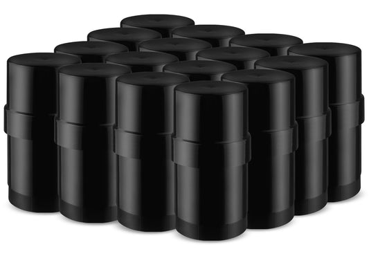 DMuuuDM 15 Pack 1 oz/30ml Plastic Deodorant Containers,Empty Round Twist-Up Solid Stick Tube Container for Homemade Deodorant,Shaving Soap Stick,Heel Lip Balm,Solid Lotion Bars-Top Filling,Black