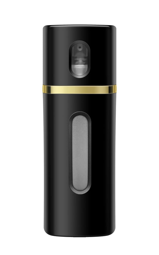 LASBOTTLE 4 in 1 Travel Bottle Travel Accessory Travel Essentials Liquid Dispenser Travel Container Pump Bottle Leak Proof Toiletries Soap Cosmetic Lotion Spray, 6.1 oz (Gold Black)