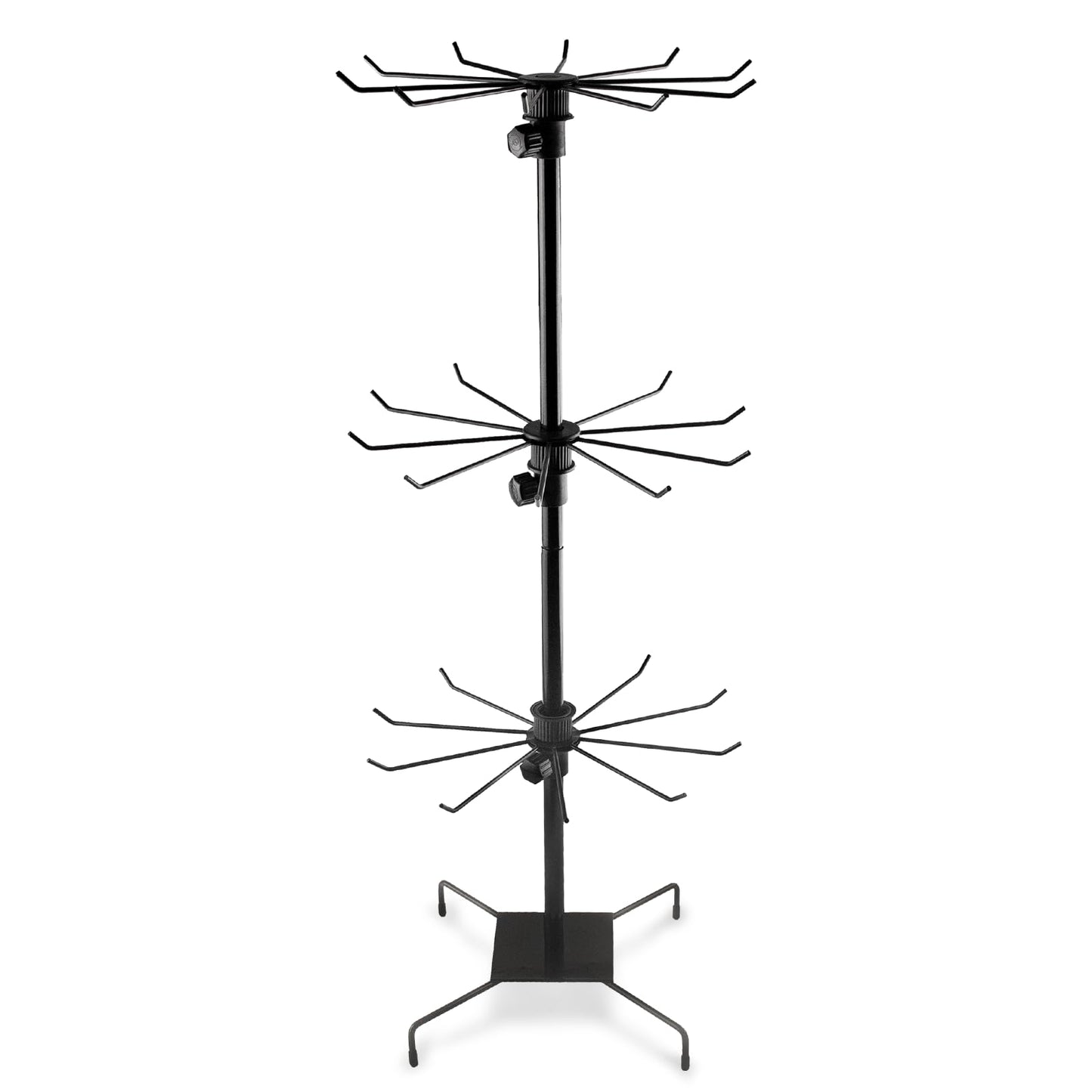 KoMvzyl 1Pc Rotating Display Stand Jewelry Display Rack with Hooks Metal Earrings Display Stands for Selling Necklace