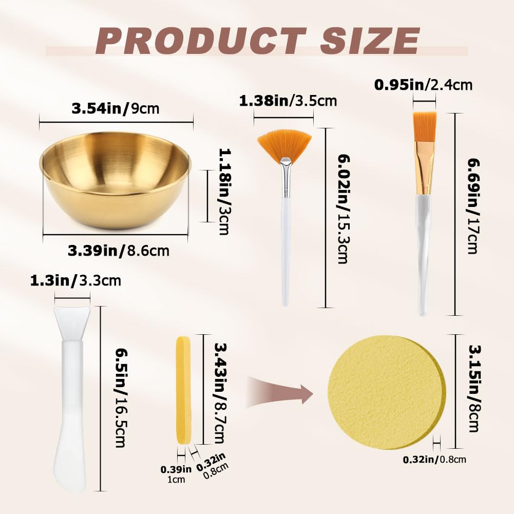 25 Pcs Esthetician Supplies, Stainless Steel Facial Bowls, Mask Applicator Tool, Professional Facial Supplies Set for Estheticians