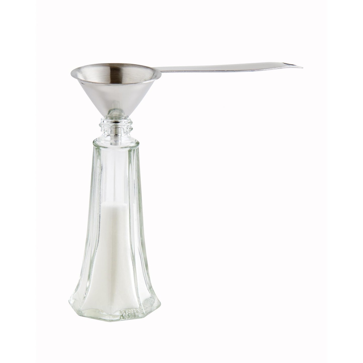 HIC Kitchen Condiment Funnels with Handles, Stainless Steel, Set of 3, 0.5-Ounces, 0.75-Ounces, and 2-Ounce Capacities