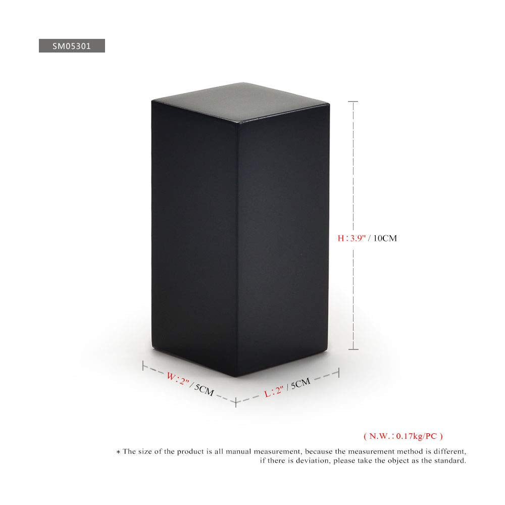 Oirlv Solid Wood Minimalism Style Jewelry Display Stand Showcase Jewelry Organizer Black Square Holder (SM05301)