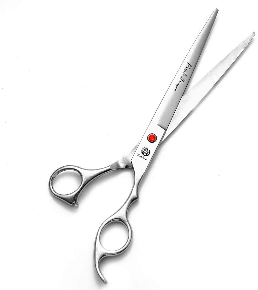 Purple Dragon 5"/5.5"/6"/6.5"/7"/7.5"/8"/9"/10" Sharp Edge Hair Cutting Shears Pet/Puppy/Cat Grooming Scissors with Bag - Perfect for Barber or Dog Groomer