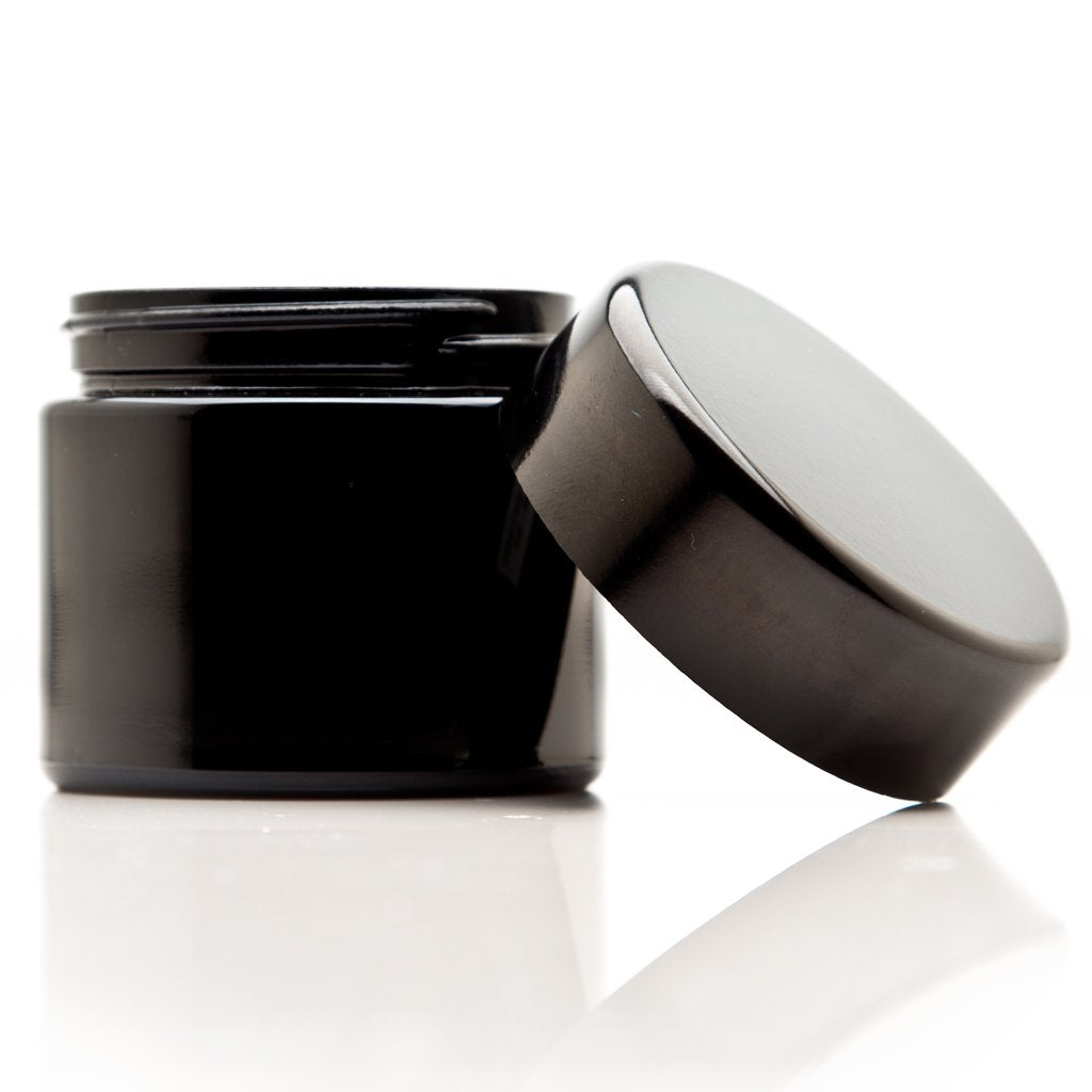 Infinity Jars Tall Black Glass Jar 100 ml (3.3 fl oz) Ultraviolet Airtight Smell Proof, Refillable Container, Screw top Jar for Long-term storage Coffee, Spices, Tea, Dried Goods for Kitchen