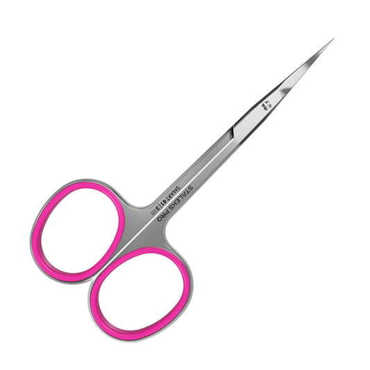 Staleks Professional Cuticle Scissors – Manicure Scissors, Stainless Steel, Extra Fine Curved Blades – Smart 41 Type 3 SS-41/3