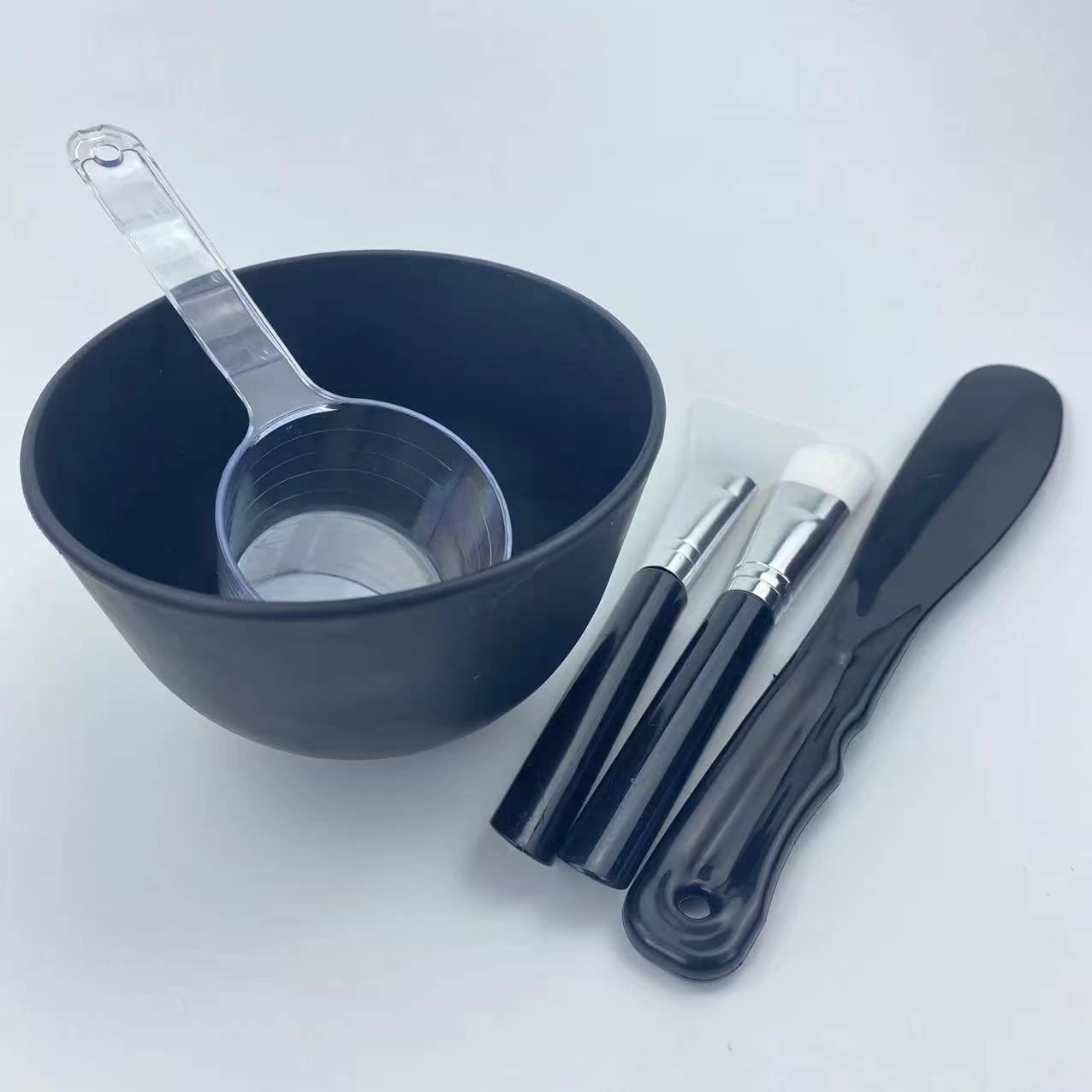 Face Mask Mixing Bowl Set. 5IN 1 SPA Quality Face Mask Tool Kit. with Silicone Face Mask Brush Applicator,Premium Soft Face Brushes, Silicone Facial Mask Bowls, Mask Spatula, Measuring Scoop