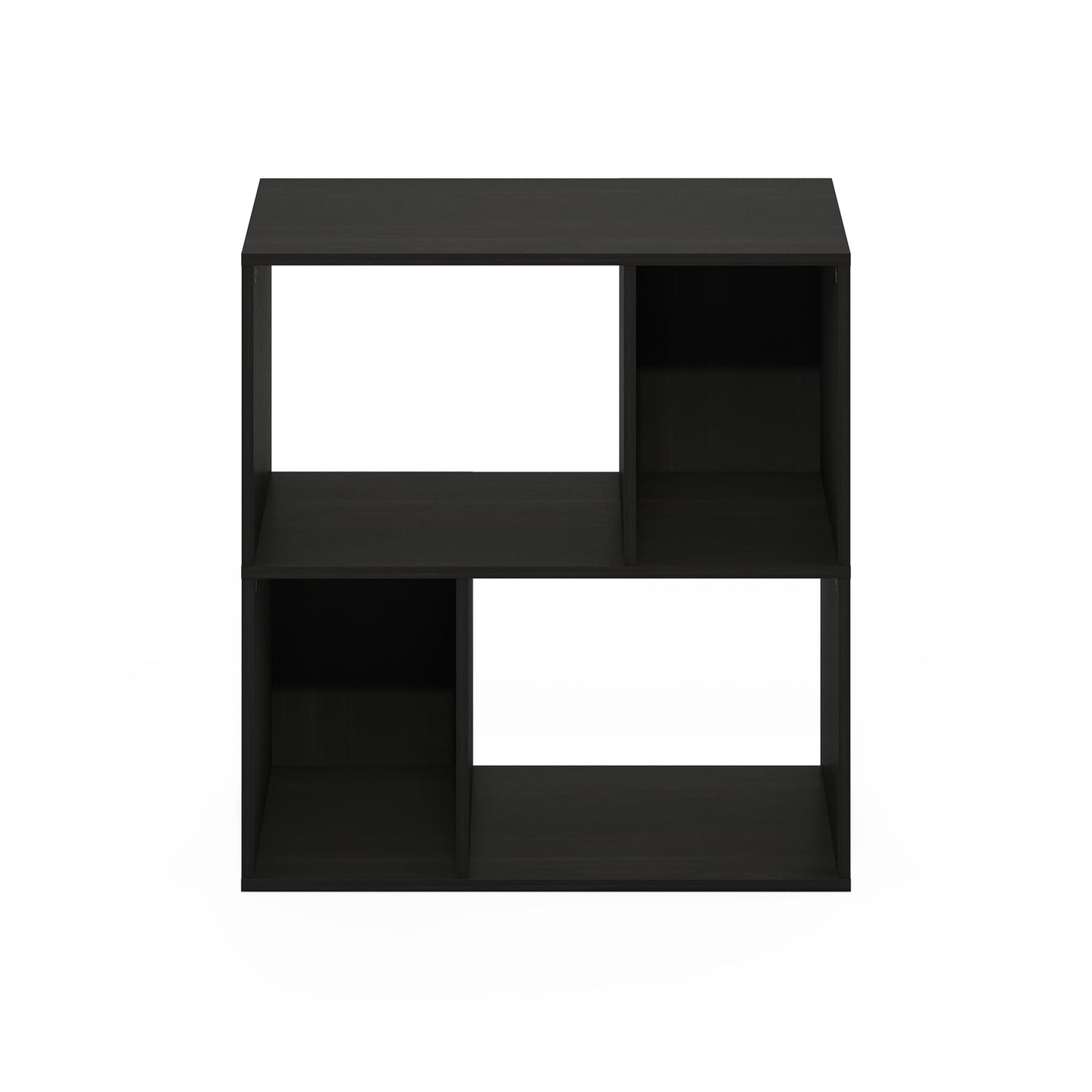 Furinno DALY Book Shelf, 4-Cube Bookshelf, Cube Storage Organizer Bookcase with Irregular Compartments, 11.7 x 23.6 x 24.7, for Living Room, Bedroom, Home Office, Espresso