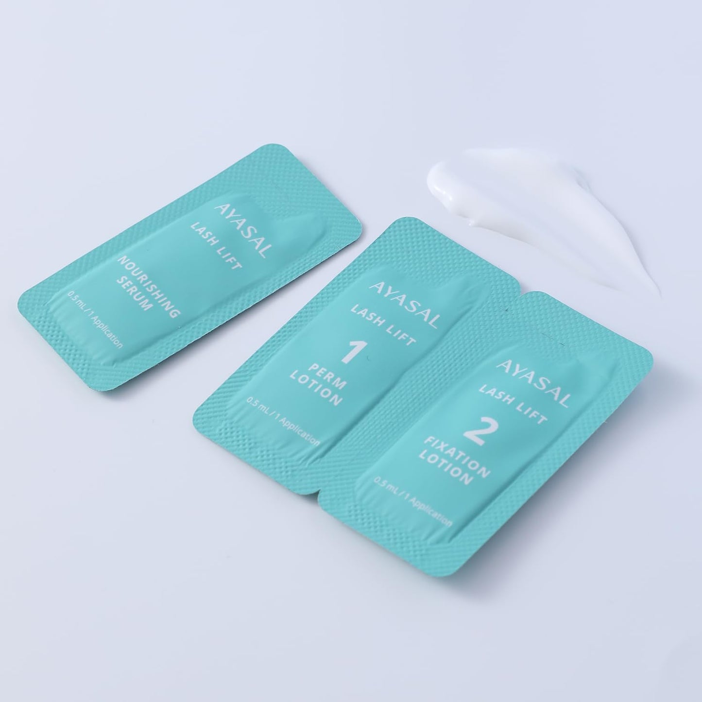 AYASAL Lash Lift Kit Refills: Step 1+2 Refill Set, Korean Thio-Free Lash Perm - Professional Long Lasting Results up to 6-8 Weeks - Eyelash Curling Set at Home - Set for 5 Applications