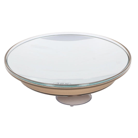 LICAEVEY 30X Magnifying Mirror with Suction Cups, Magnifying Makeup Round Mirror for Travel, 6 Inch (Gold)