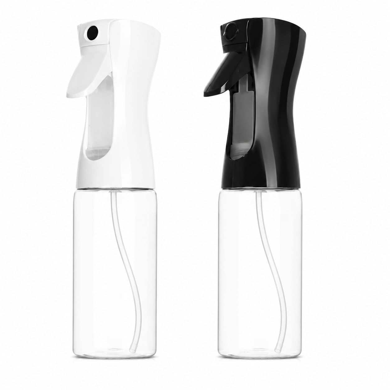 Empty Clear Glass Spray Bottles (black)