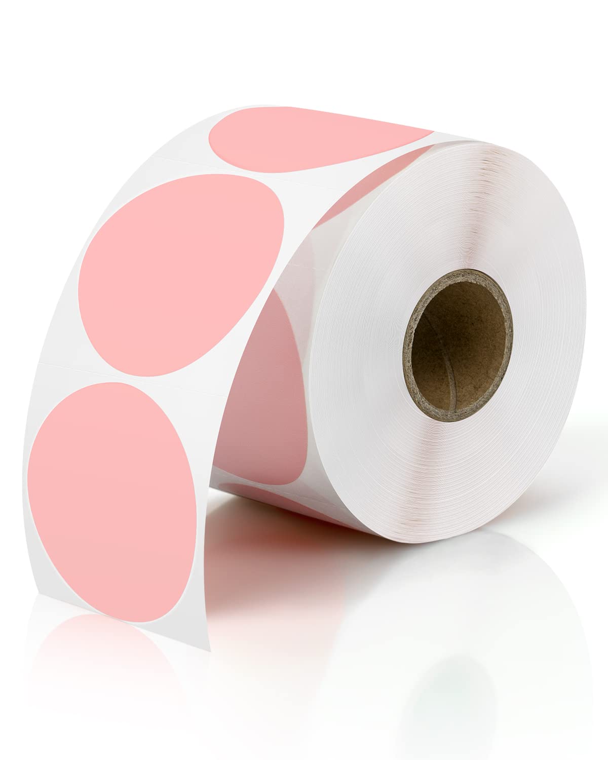 2 Inch Round Direct Thermal Sticker Label - 750 Labels/Roll, Compatible with JADENS, Nelko, Phomemo, Label Printers, Waterproof, Oilproof, BPA-Free, Easy to Peel, for Home, Office, Pink