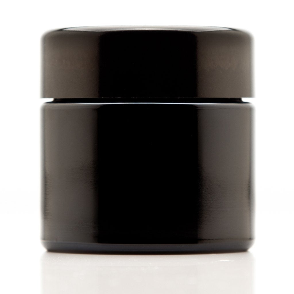 Infinity Jars Tall Black Glass Jar 100 ml (3.3 fl oz) Ultraviolet Airtight Smell Proof, Refillable Container, Screw top Jar for Long-term storage Coffee, Spices, Tea, Dried Goods for Kitchen