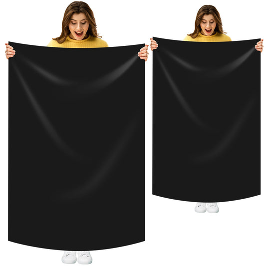 Hushee 2 Pack Extra Large Silicone Mat Place Mats Table Protector Craft Heat Resistant Mat for Kitchen, Painting(Black,24 x 36 Inches)