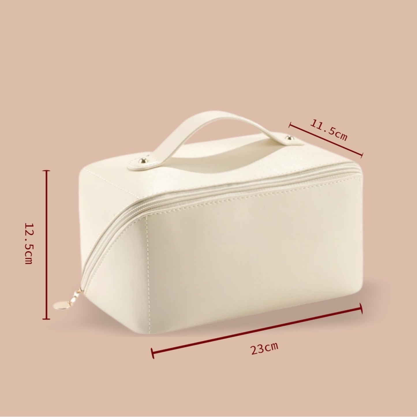 Large-capacity travel makeup bag, beautiful travel makeup bag with handle, large-capacity portable PU pillow makeup bag, suitable for family use or travel use, etc.