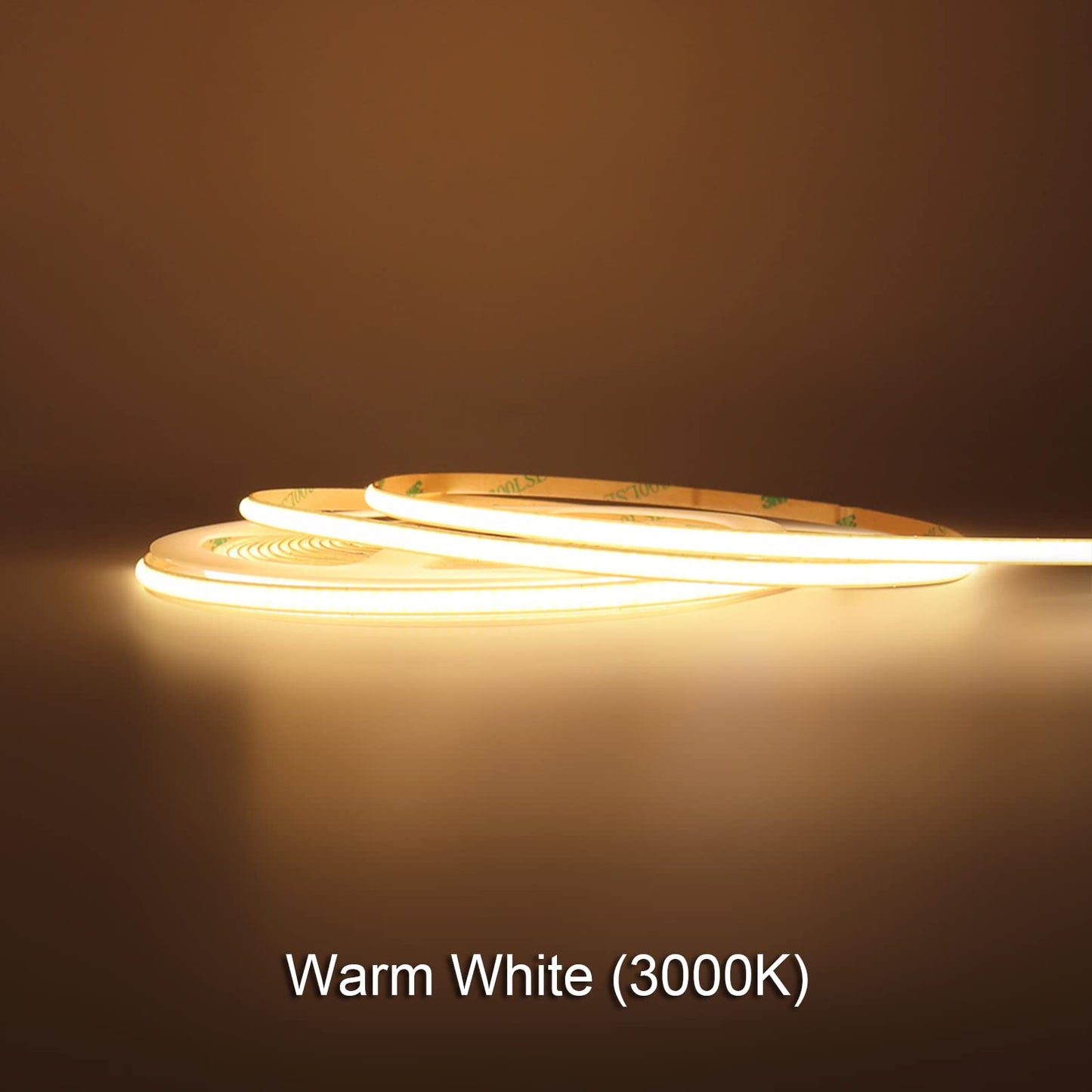 COB LED Strip Light, 16.4FT 12V 3000k Narrow Width 5mm Super Bright CRI 90+ Dotless LED Tape Light, 400LEDs/M Cuttable Flexible Dimmable Light Strip for Indoor Home Christmas Decor (No Power Supply)