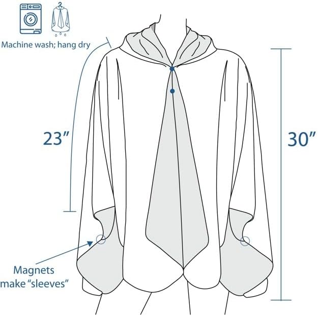 RainCaper EttaVee Bold Flowers Womens Rain Cape Poncho with Hood Reversible
