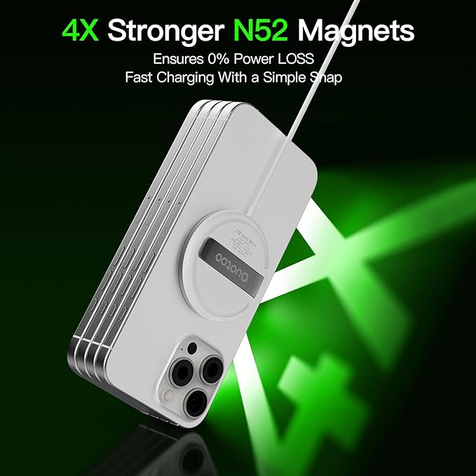 2025 Apple 15W Mag-Safe Charger 2Pack 5FT Magnetic Wireless Charger with 20W Fast Charging Block Compatible with iPhone17/16/15/14/13/12 Series AirPods 4/3/2/Pro/for iPhone Wireless Charger Stand
