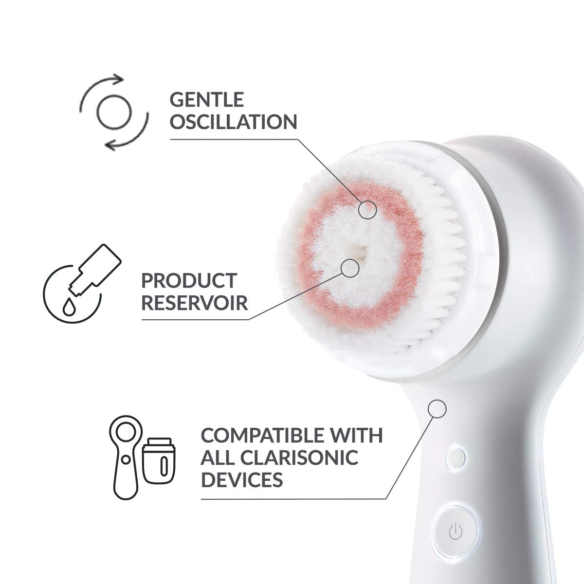 Clarisonic Radiance Facial Cleansing Brush Head Replacement Compatible with Clarisonic Mia 1, Mia 2, Mia Fit, Alpha Fit, 4 Count