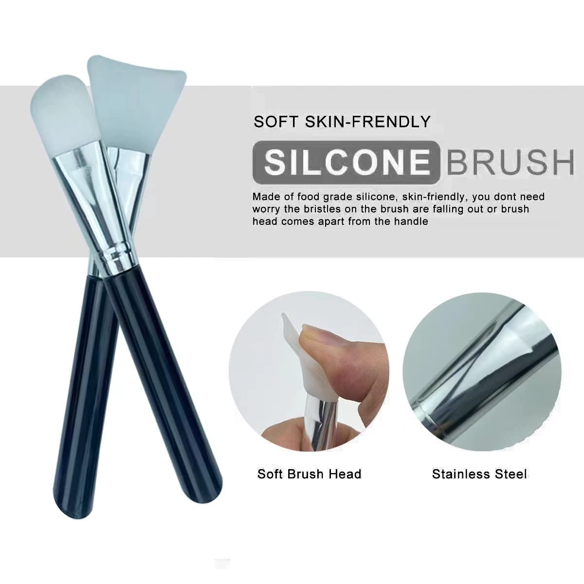 Face Mask Mixing Bowl Set. 5IN 1 SPA Quality Face Mask Tool Kit. with Silicone Face Mask Brush Applicator,Premium Soft Face Brushes, Silicone Facial Mask Bowls, Mask Spatula, Measuring Scoop