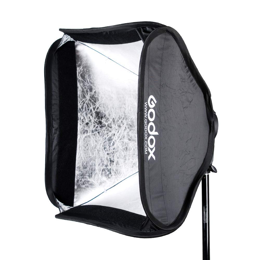 GODOX 32x32inch /80x80cm Foldable Flash Softbox Kit with Grid, Godox S2 S-Type Speedlite Bracket Bowens Mount and Carrying Case for Camera Flash Speedlight Studio Photography Video Shooting