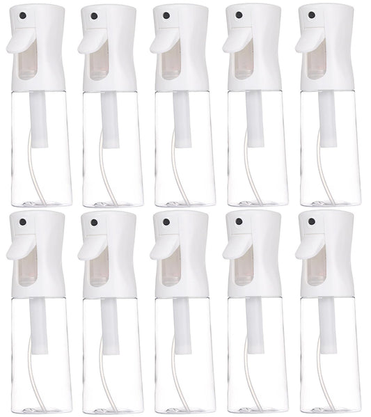 10 Packs 17Oz/500ML Spray Bottle For Hair – Ultra Fine Mist Sprayer, Continuous Mister Spray Bottle for Hairstyling, Cleaning, Plants, Pets, Barbers, Salons, Essential Oil Scents (Clear-17OZ)