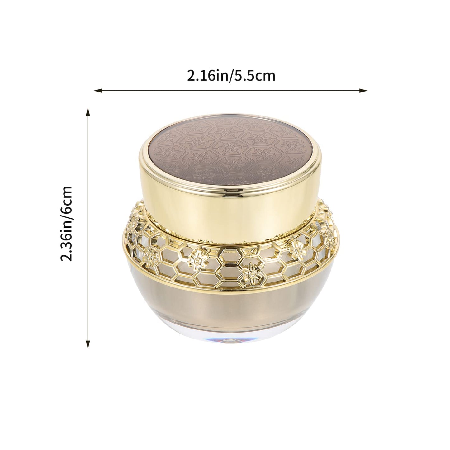 OSALADI Refillable Cosmetic Cream Bottle 2.16In Compact Clear Travel Container Portable Skincare Lotion Dispenser Jar for Toiletry Bag