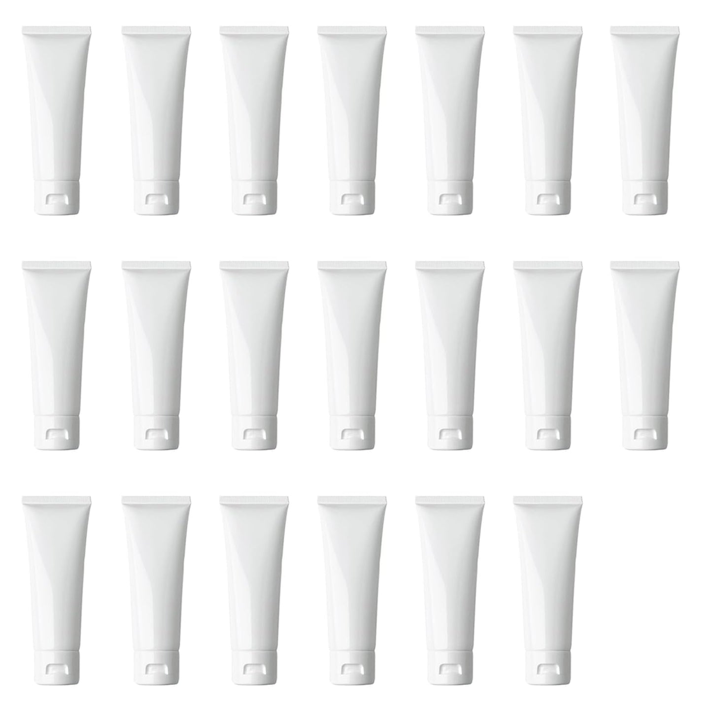 20Pcs 100ml 3.4oz Empty Plastic Squeeze Tubes Refillable Travel Bottles with Flip Cap for Lotion Shampoo Cosmetics Toiletries Travel Size Containers Leak Proof
