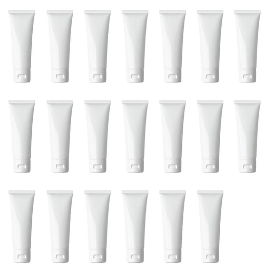 20Pcs 100ml 3.4oz Empty Plastic Squeeze Tubes Refillable Travel Bottles with Flip Cap for Lotion Shampoo Cosmetics Toiletries Travel Size Containers Leak Proof