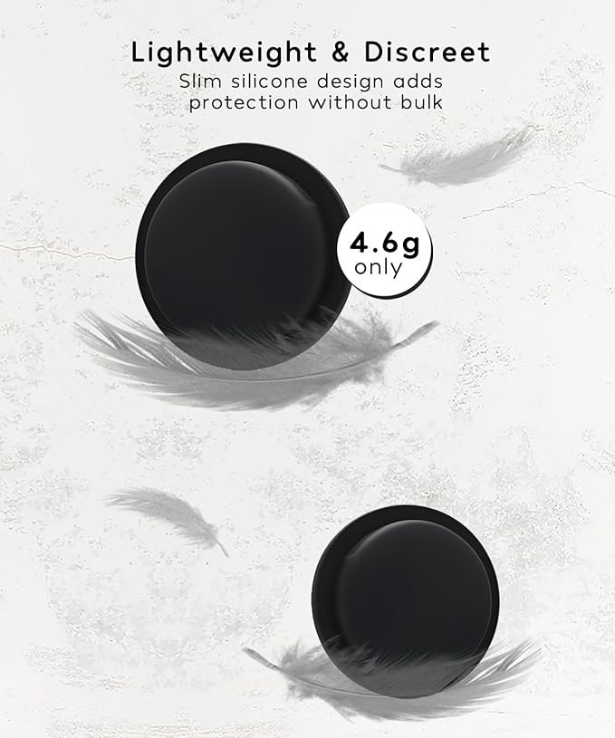 AirTag Adhesive Mount Compatible with Apple AirTags Case Stick on. Powerful 3M Adhesive Cover for Remote Phone iPad Drone Laptop Luggage. Anti Lost Anti Scratch Protective Air Tag Holder, 2 Pack Black