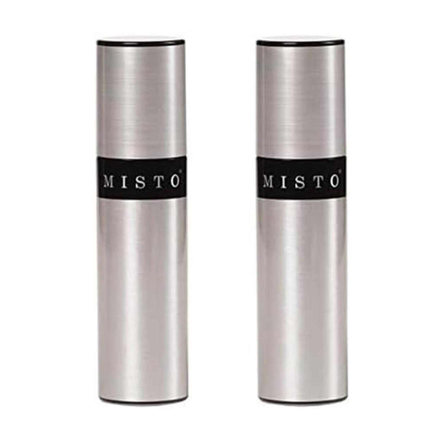 Misto Gourmet Olive Oil Sprayer Set of 2 Aluminum Bottles - Refillable Pump Mister for Cooking, Salads, Grilling - 3.2 oz Each, No Propellants