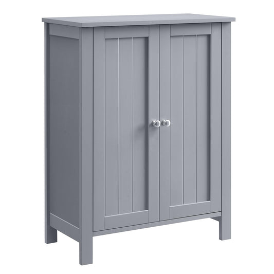 VASAGLE Bathroom Floor Storage Cabinet, Bathroom Storage Unit with 2 Adjustable Shelves, Bathroom Cabinet Freestanding, 11.8 x 23.6 x 31.5 Inches, Dove Gray UBCB060P36