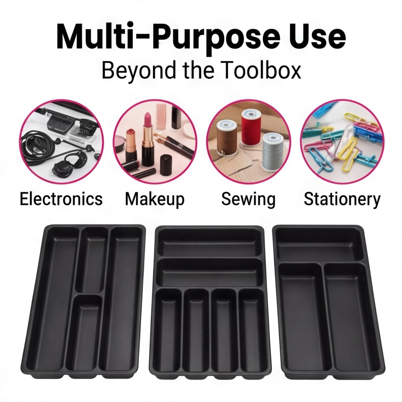 6 Pcs Tool Box Organizer Tray Divider Set for U.S. GENERAL Mini Steel Toolbox,Tool Desk Drawer Organization, Toolbox Accessories&Organizer,Storage Solution for Screws, Bits & Tiny Tools